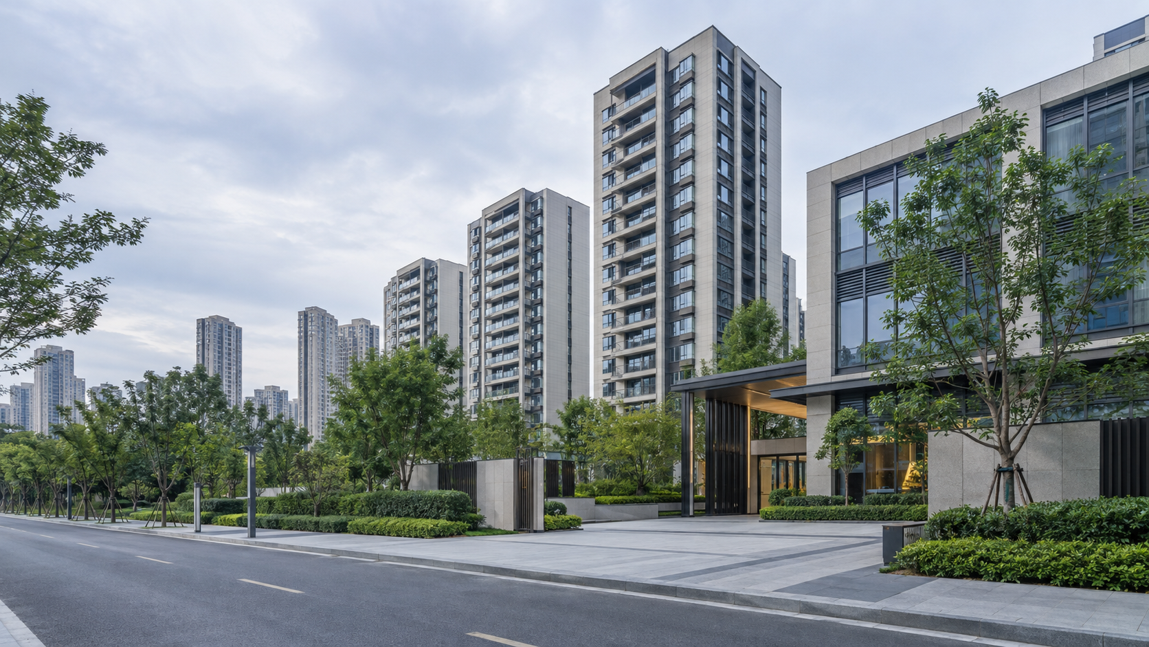 建筑与城市用线环境场景示意