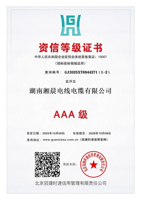 资信等级证书（AAA级）