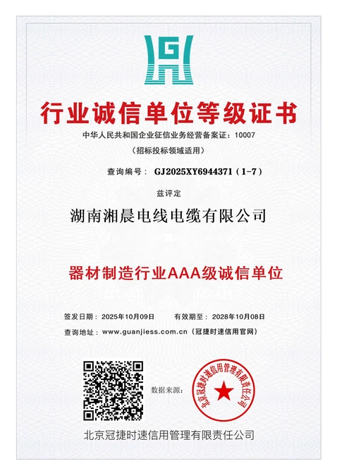 器材制造行业诚信单位（AAA级）