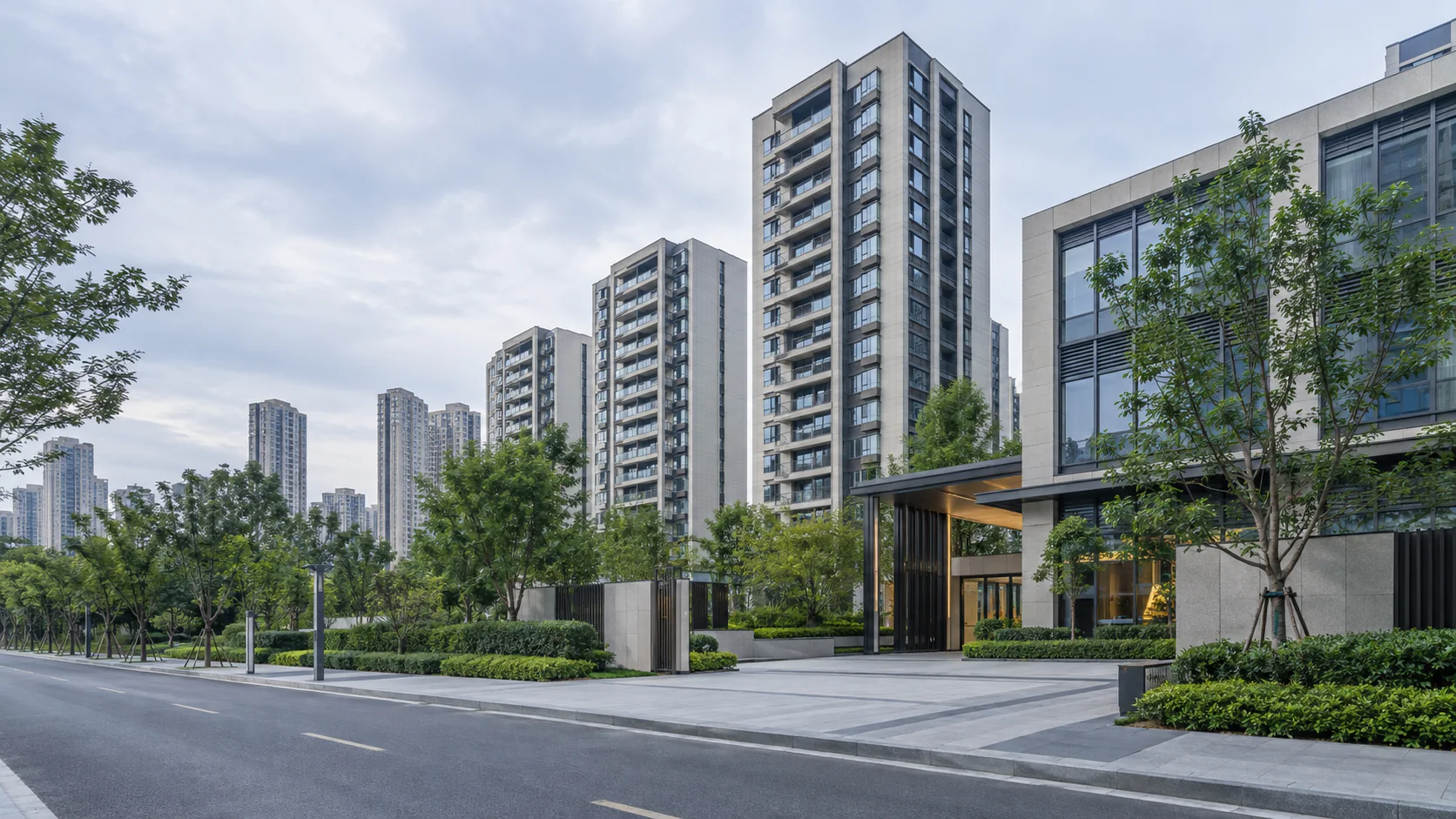 建筑与城市用线环境场景示意
